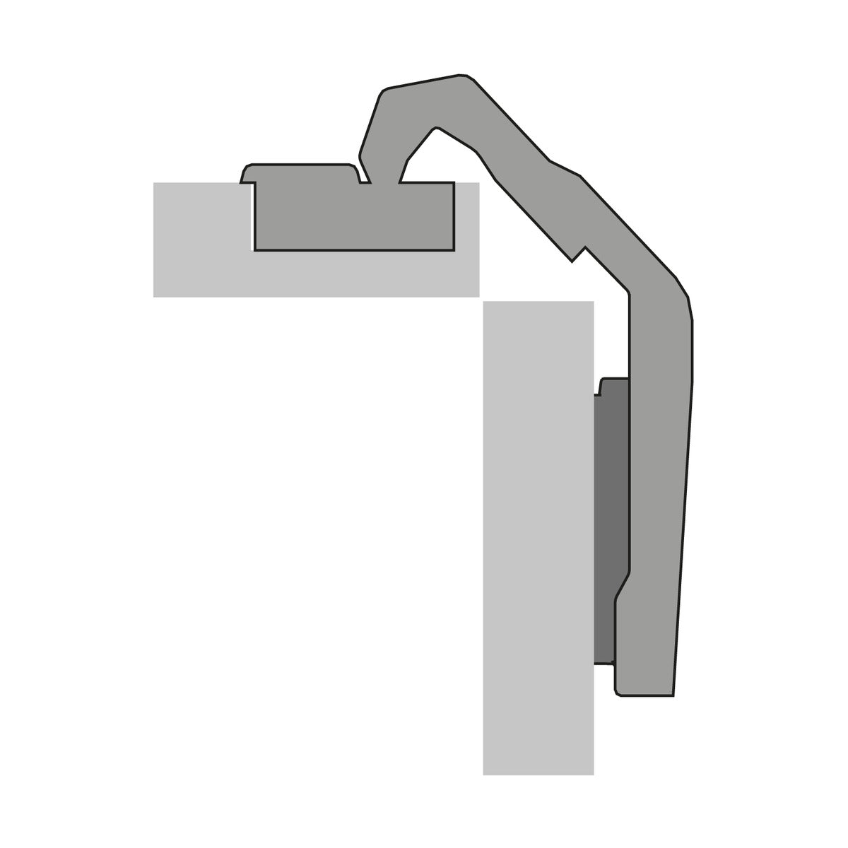 HETTICH 50­°/65° Intermat Hinge for Corner Folding Doors (Door to Door)