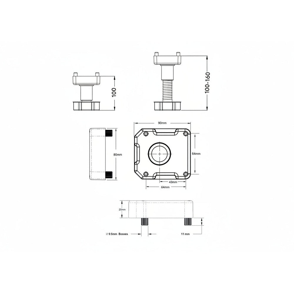 Adjustable Legs and Knock-in Blocks for Cabinets