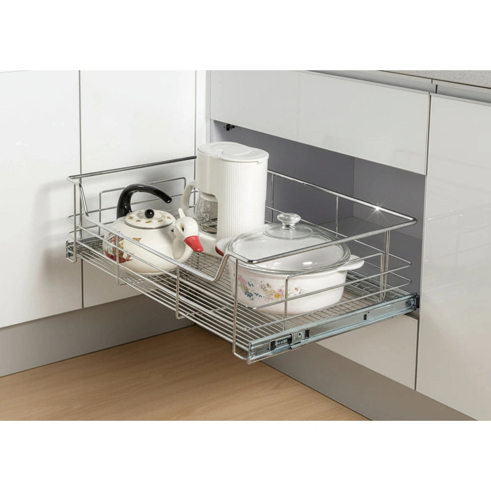 Wire Pull-out Basket in Chrome (Soft Close)