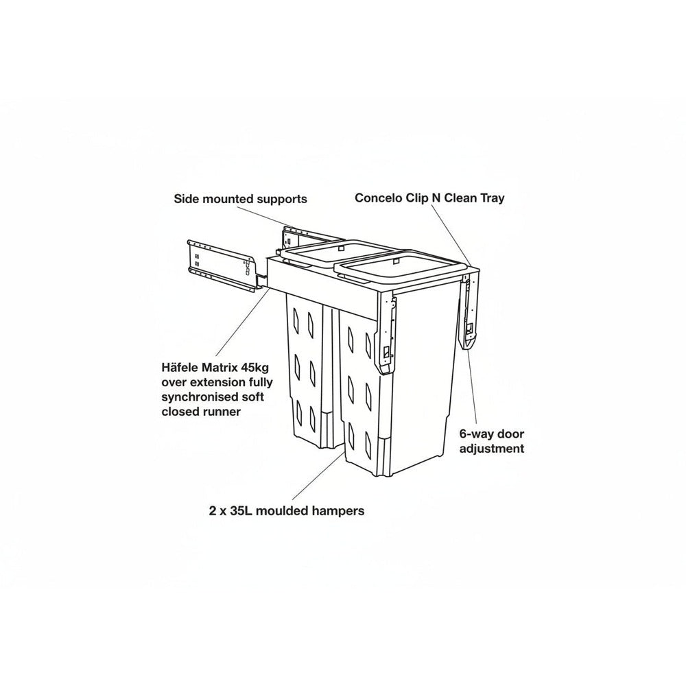 HAFELE Hideaway Concelo Laundry Hamper