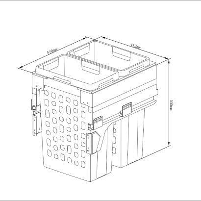 Kosara Soft Close Laundry Hamper Set - Image 3