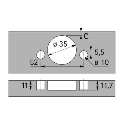 Hettich 110° Hinge (Intermat 9943 - Non Soft Close) - Image 3
