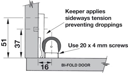 Hafele Support Catches and Keepers, Side Mounting - Image 2