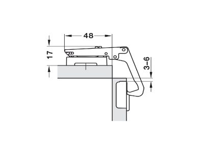 Salice Corner Door Hinge - Image 4